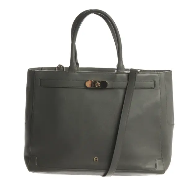 Handbag, in Gray, Leder, Aigner