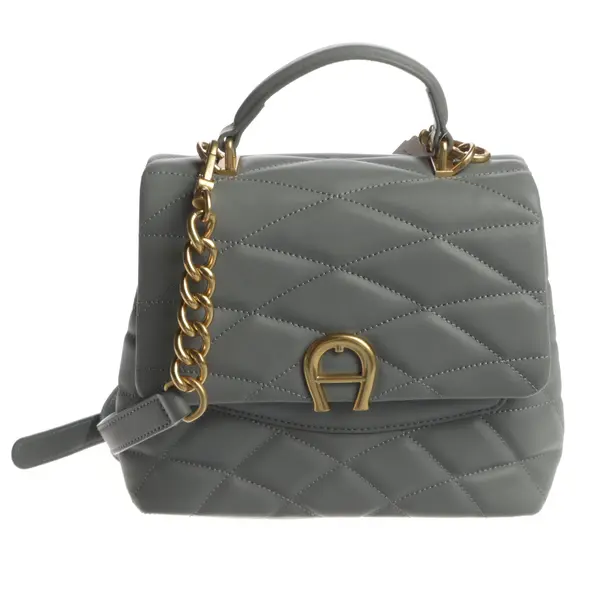 Handbag, in Gray, Leder, Aigner