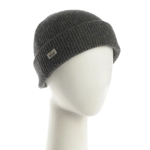 Beanie, in Dark Gray, Wool, Roeckl