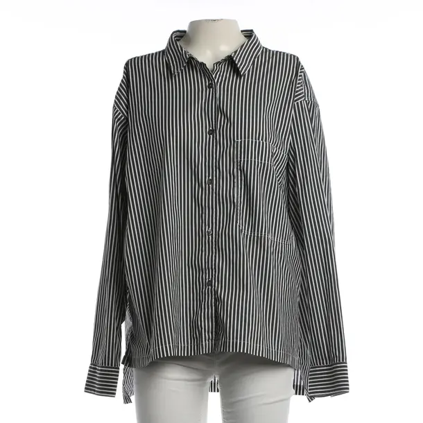 Blouse, in Gray, Cotton, Closed