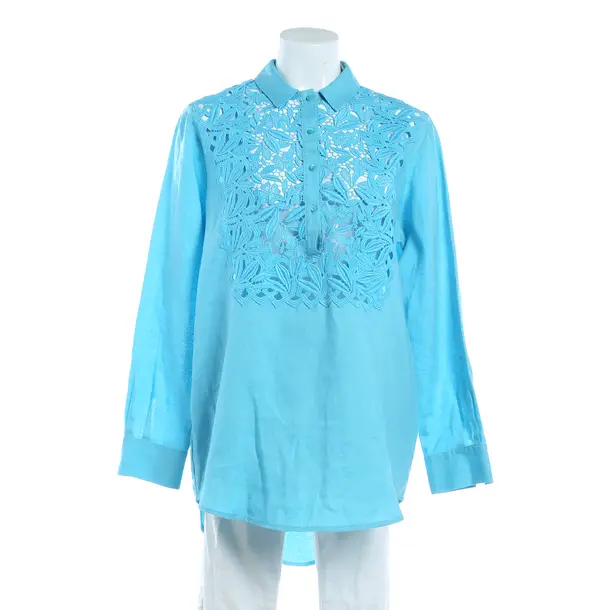 Blouse, in Blue, Linen, Ermanno Scervino