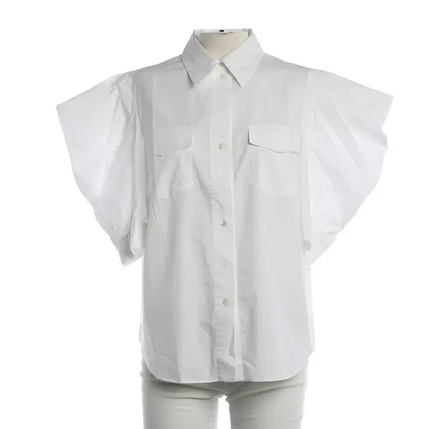 Bluse, in Weiß, Baumwolle, Rochas