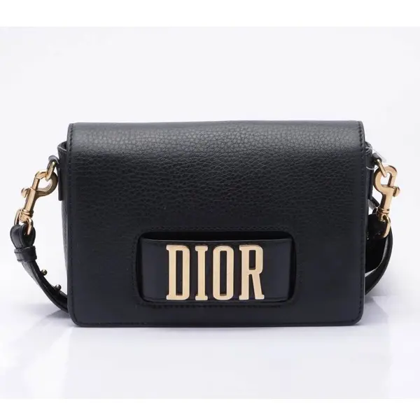 Umhängetasche in Schwarz, Leder, Dior