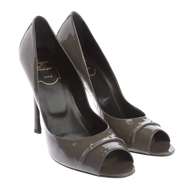 Peeptoes in Grau, , Roger Vivier