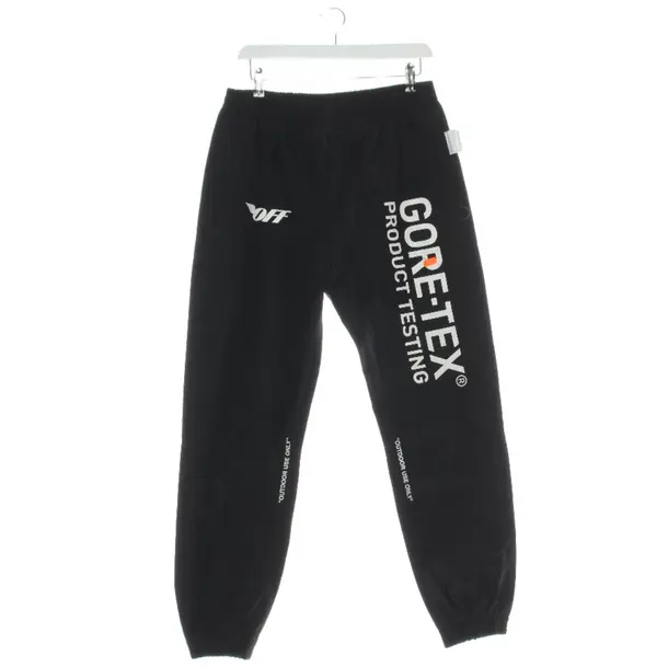 Pantaloni, in Nero, Poliammide, Bianco sporco