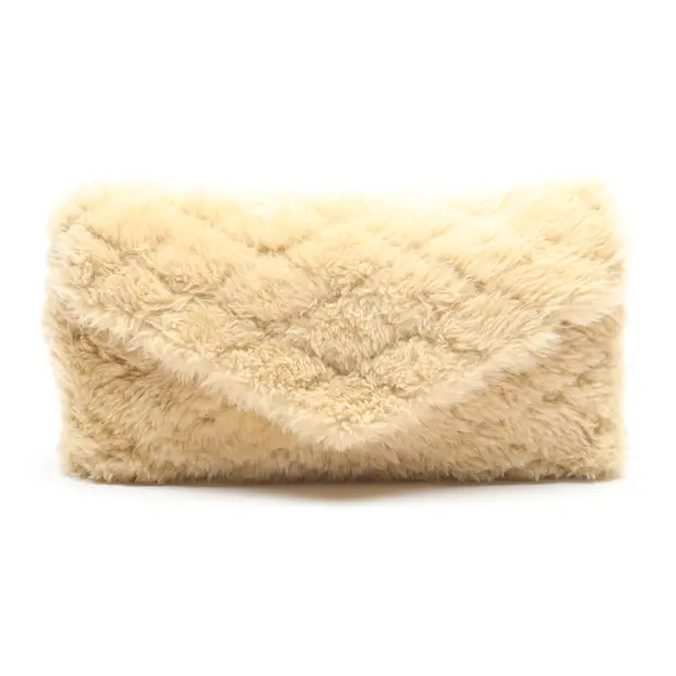 Clutch in Braun, Fell, Saint Laurent