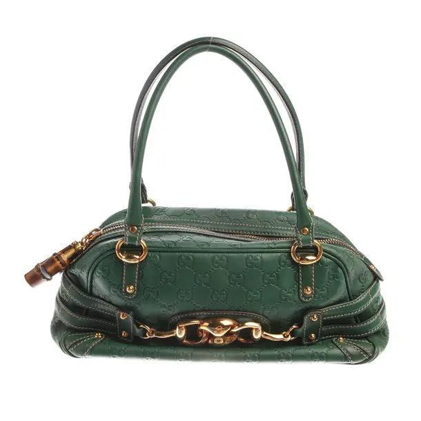 Schultertasche in Grün, Leder, Gucci