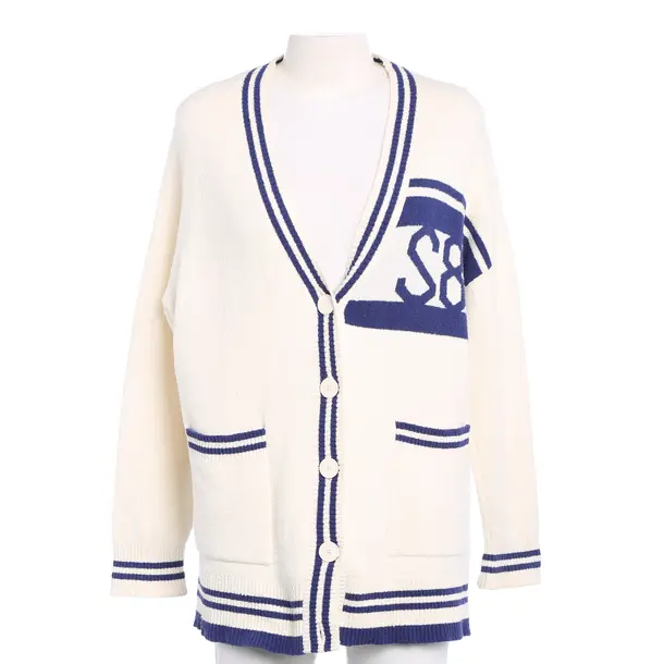 Cardigan in White, Cotton, Sandro