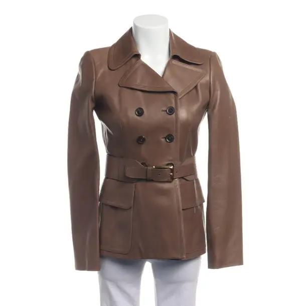 Lederjacke in Braun, Leder, Gucci