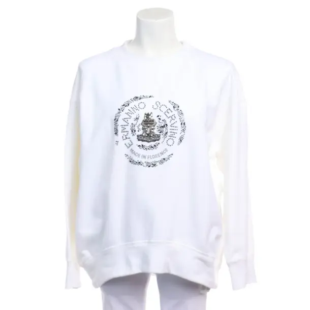 Sweatshirt in White, Cotton, Ermanno Scervino