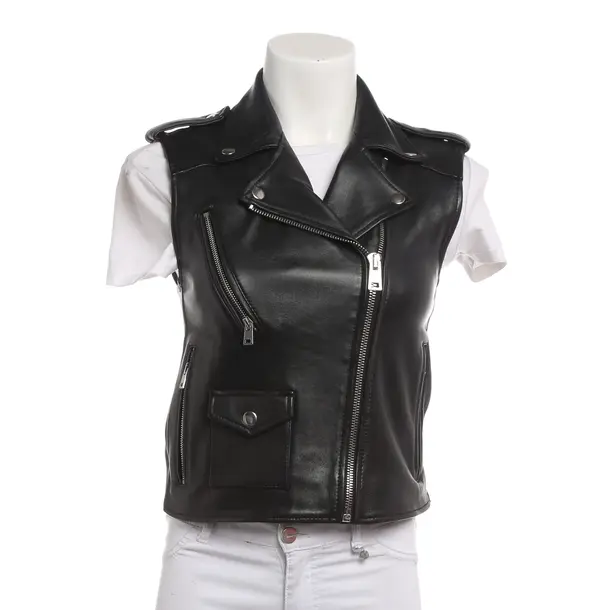 Gilet, in Nero, Pelle, Maje