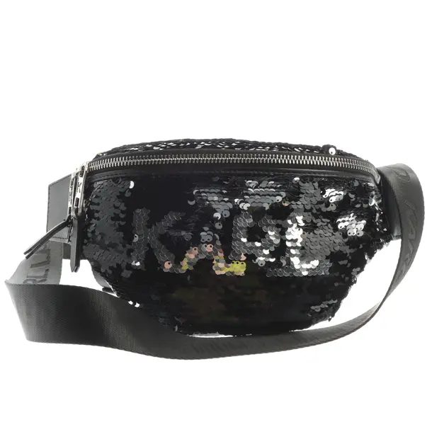 Bum Bag in Black, Polyurethane, Karl Lagerfeld