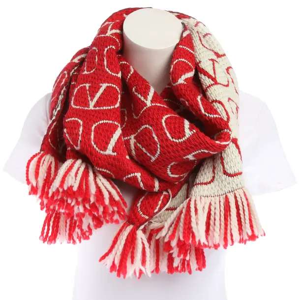 Scarf in Red, Wool, Valentino