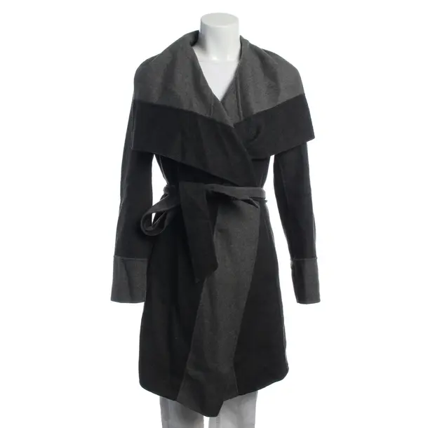 Übergangsmantel in Grau, Wolle, Diane von Furstenberg