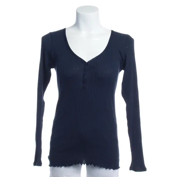 Longsleeve in Blau, Seide, Rosemunde