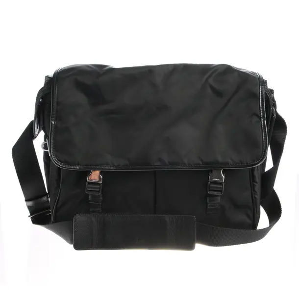 Laptoptasche in Schwarz, Polyamid, Prada