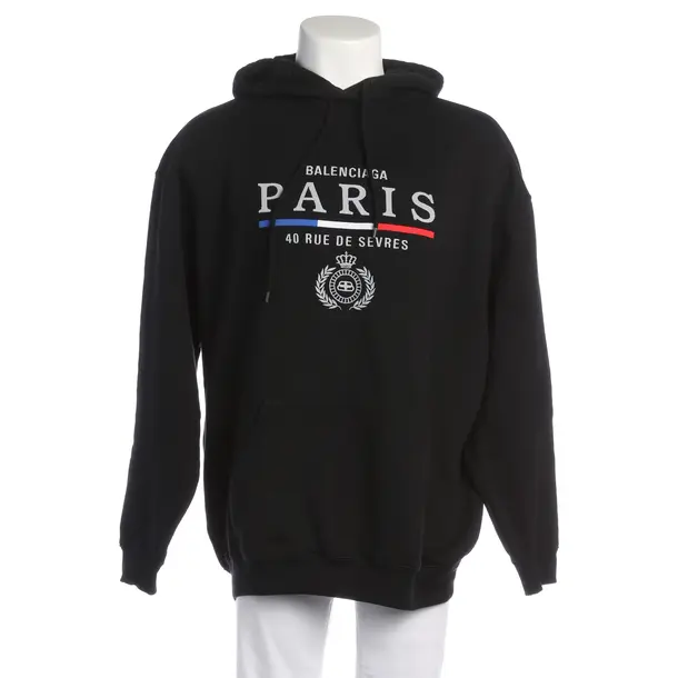 Hoodie in Schwarz, Baumwolle, Balenciaga