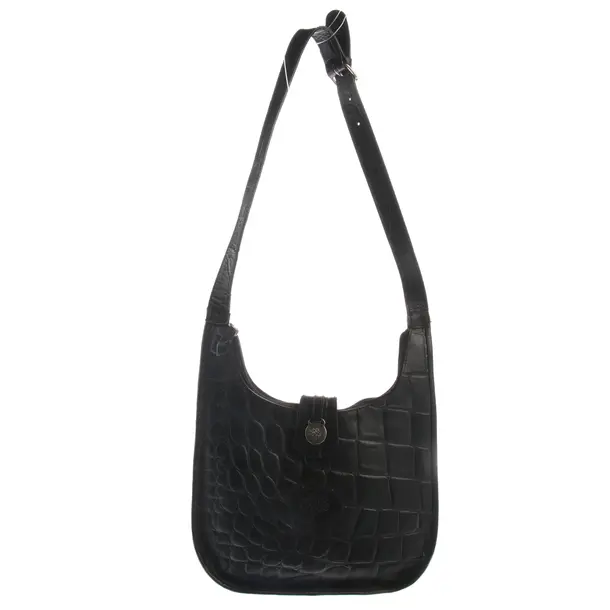 Schultertasche in Schwarz, Leder, Mulberry