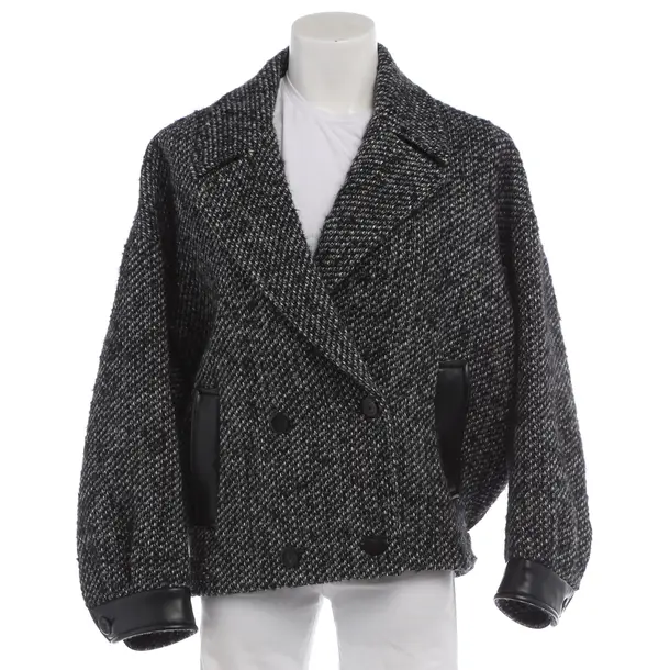 Mid-Season Jacket in Gray, Linen, Maje