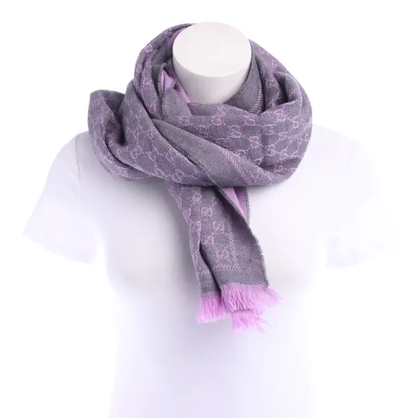Schal in Lila, Wolle, Gucci