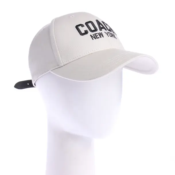 Cap in White, Cotton, Coach