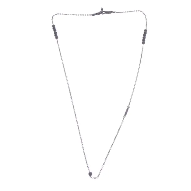 Necklace in Black, Metal (metallic, metallized), Thomas Sabo