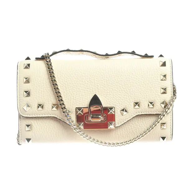 Evening Bag in White, Leather, Valentino