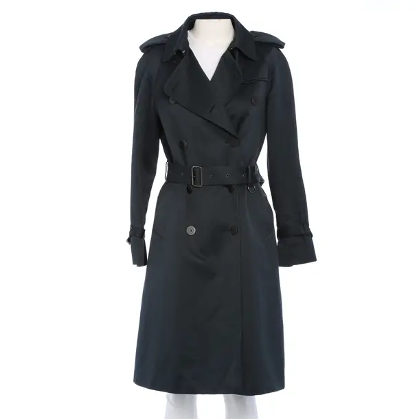 Mid-Season Coat in Blue, Cotton, Burberry