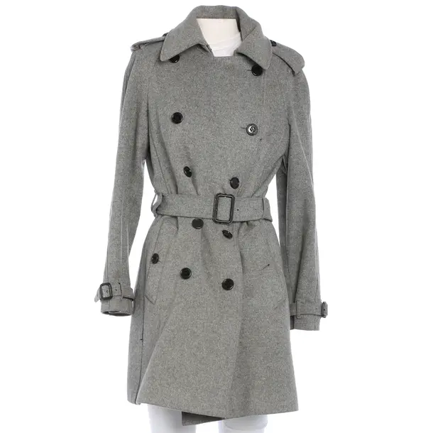Mid-Season Coat in Gray, Wool, Burberry