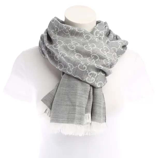 Tuch in Grau, Wolle, Gucci
