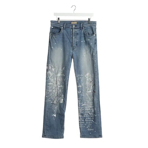 Straight Fit Jeans in Blue, Cotton, Burberry