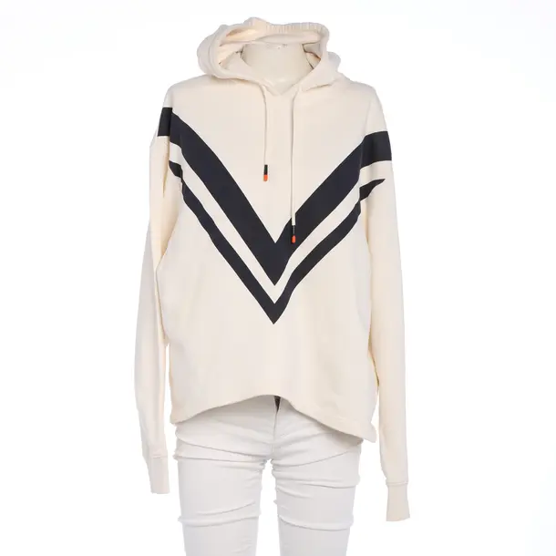 Hoodie in Weiß, Baumwolle, Tory Burch