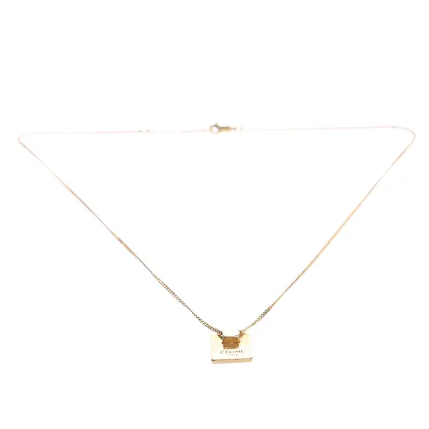 Halskette in Metallic, Metall (metallisch, metallisiert), Céline