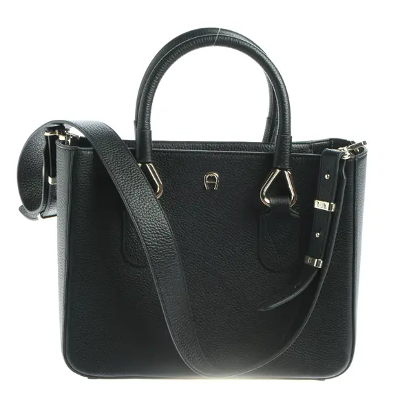 Handtasche in Schwarz, Leder, Aigner