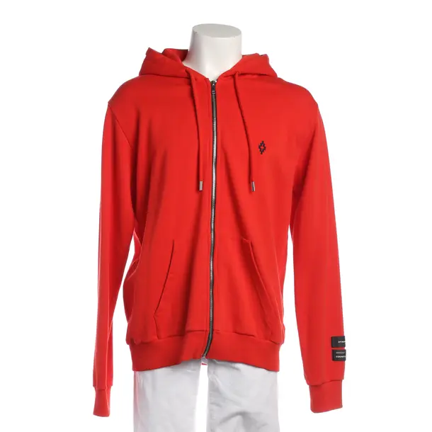 Zip-Up Hoodie in Red, Cotton, Marcelo Burlon