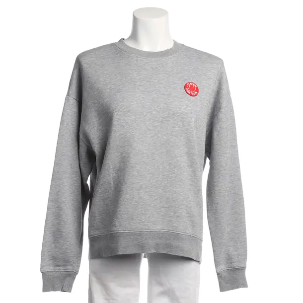 Sweatshirt in Grau, Baumwolle, Closed