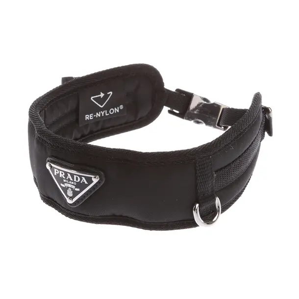 Hundehalsband in Schwarz, Polyamid, Prada
