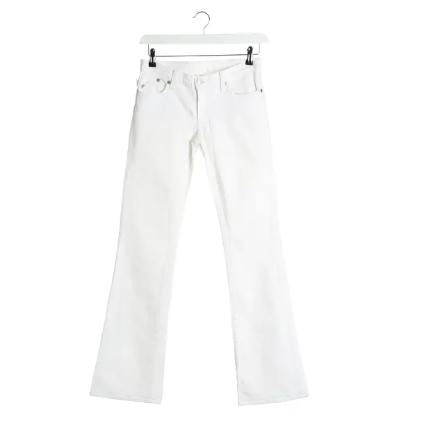 Straight Fit Jeans in White, Cotton, Victoria Beckham