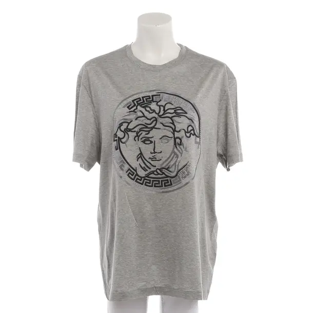 Shirt in Grau, Baumwolle, Versace