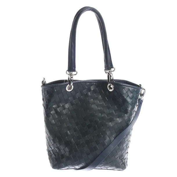 Handbag in Blue, Leather, Ludwig Reiter