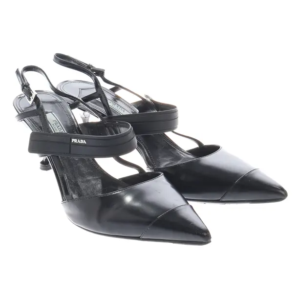 Slingbacks in Black, , Prada