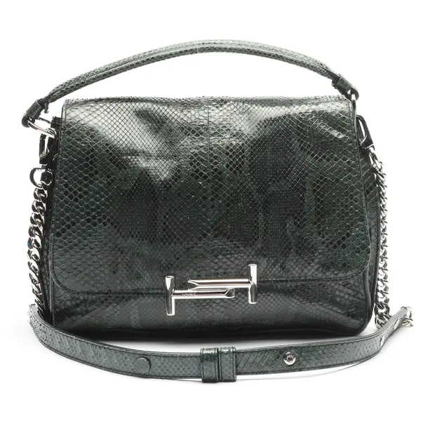 Handtasche in Grün, Leder, Tod´s