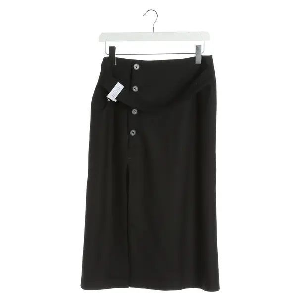 Skirt, in Black, Wool, Rokh