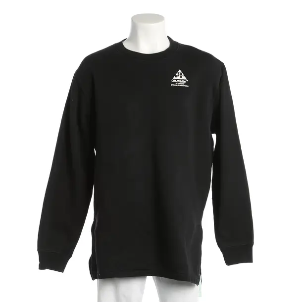 Sweatshirt, in Black, Cotton, Off-White