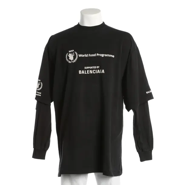 Long Sleeve Shirt, in Black, Cotton, Balenciaga