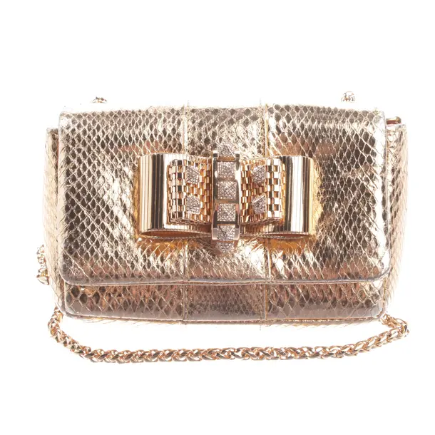 Abendtasche, in Gold, Leder, Christian Louboutin