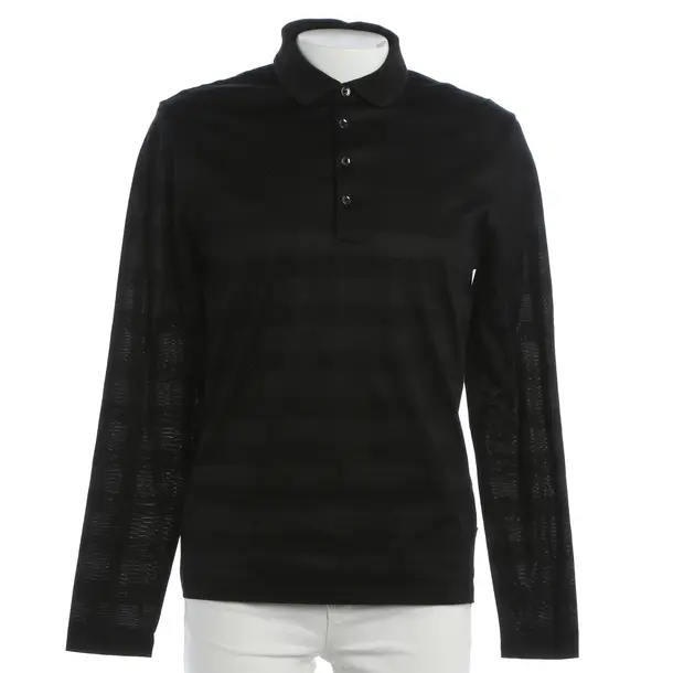 Long Sleeve Shirt, in Black, Cotton, Emporio Armani