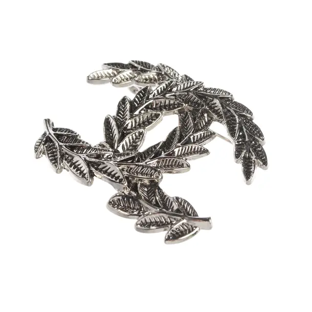 Brooch, in Silver, Metal (metallic, metallized), Chanel