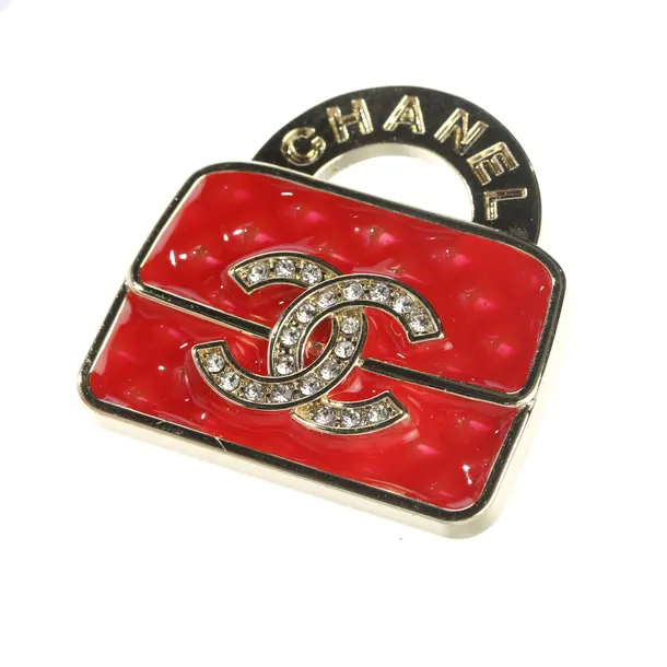 Brosche, in Gold, Metall (metallisch, metallisiert), Chanel