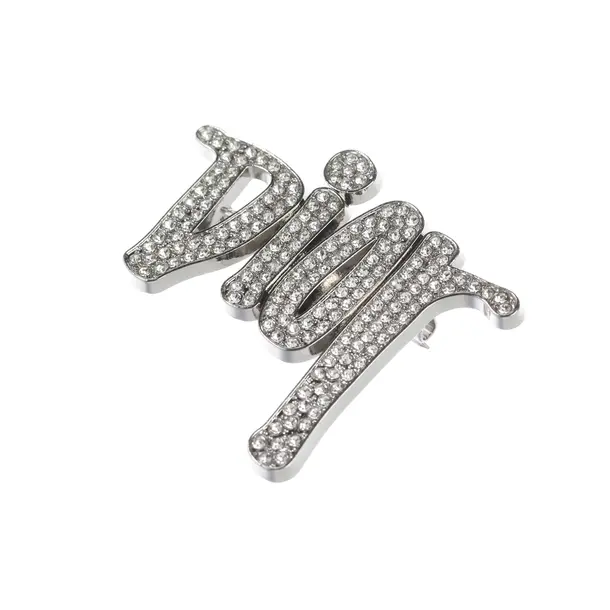 Brosche, in Silber, Metall (metallisch, metallisiert), Dior
